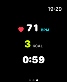 Live heart rate and calories on Apple Watch during a workout